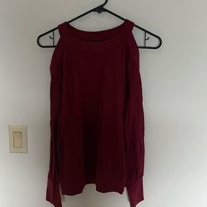 Wrangler size medium red shirt with shoulder opening